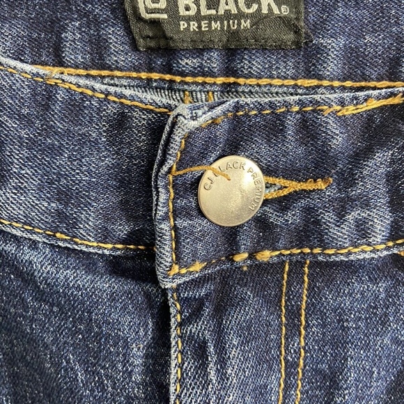 CJ Black Premium Mens Distressed Slim Flex Mid Rise Jeans Dark Blue 34 X 34 - Picture 5 of 7